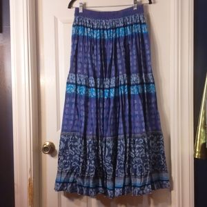 REVERSIBLE blue/purple maxi skirt
